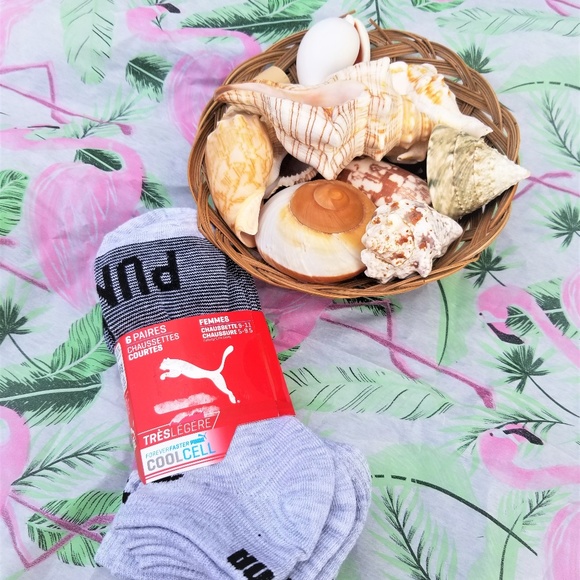 Puma SuperLite Coolcell Low Cut Socks 6 Pack Gray - Picture 3 of 6